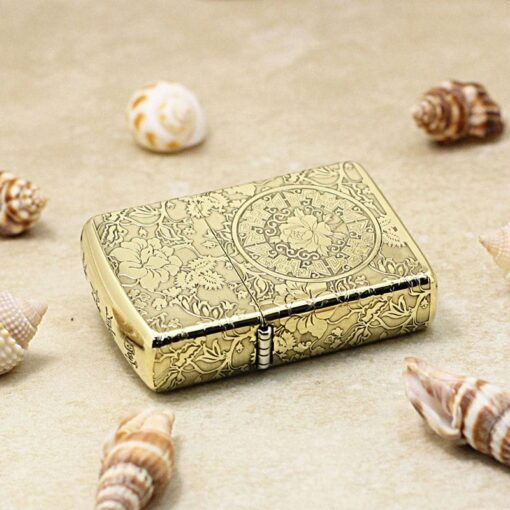 Zippo Brass Hoa Mẫu Đơn - BRC09 - Hình ảnh 6