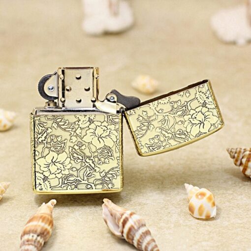 Zippo Brass Hoa Mẫu Đơn - BRC09 - Hình ảnh 5