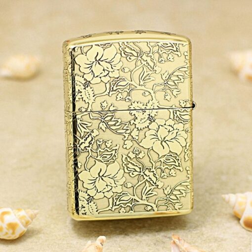 Zippo Brass Hoa Mẫu Đơn - BRC09 - Hình ảnh 3