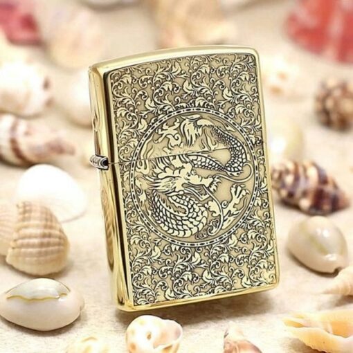 Zippo Brass Rồng Phượng - BRC21 - Hình ảnh 2