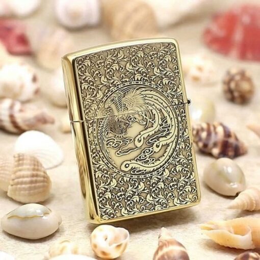 Zippo Brass Rồng Phượng - BRC21 - Hình ảnh 3