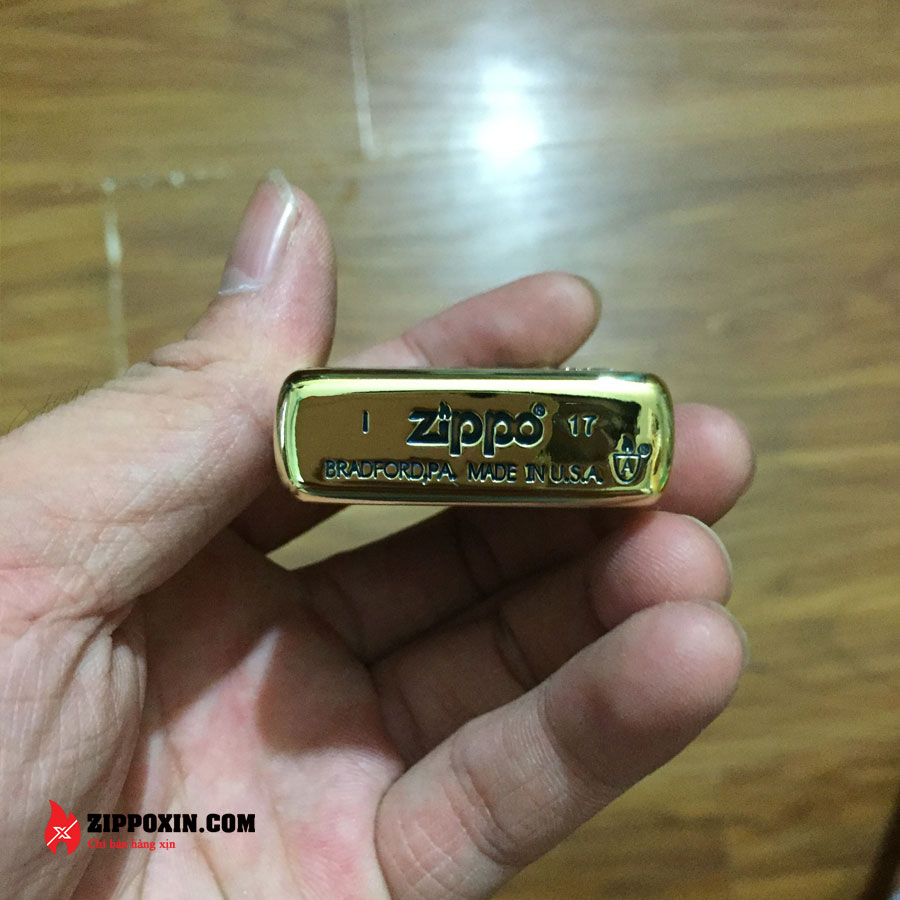 Bật lửa Zippo Limited khắc nổi hoa văn cổ màu đồng đốt ZBT-3-20A-3