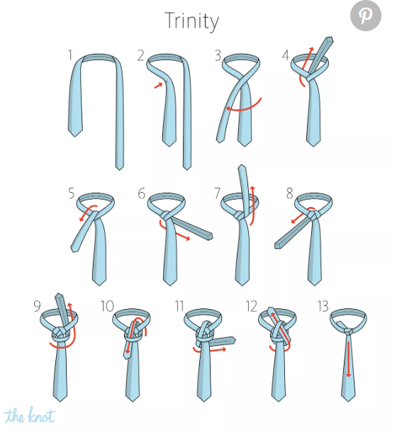 Cách thắt cà vạt Trinity