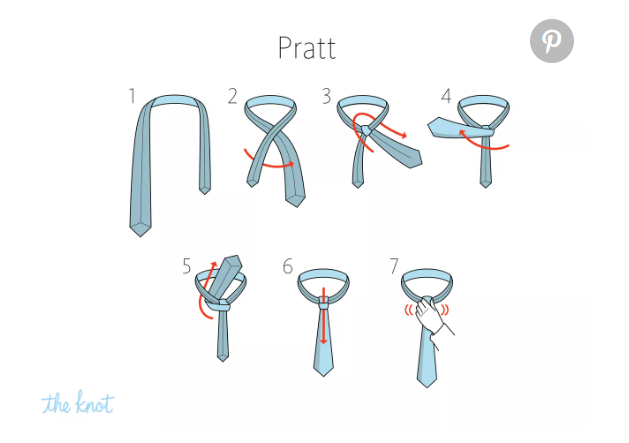Cách thắt cà vạt kiểu Pratt