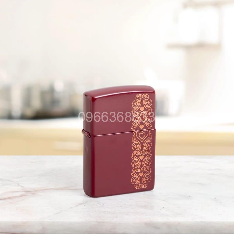 Zippo Heart Garland Engraved Merlot - 46296 - Hình ảnh 8