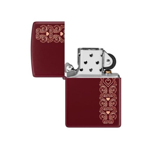Zippo Heart Garland Engraved Merlot - 46296 - Hình ảnh 2