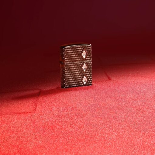 Zippo Armor MultiCut Diamond Pattern with Crystals Black Ice - 46316 - Hình ảnh 11