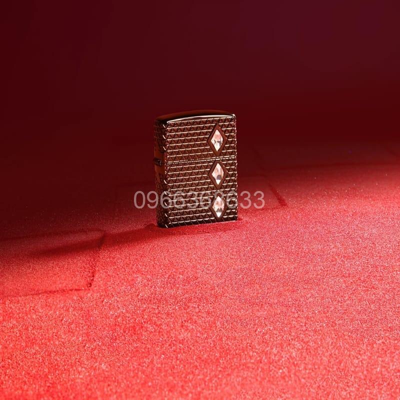 Zippo Armor MultiCut Diamond Pattern with Crystals Black Ice - 46316 - Hình ảnh 11