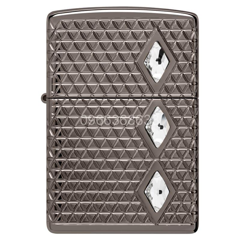 Zippo Armor MultiCut Diamond Pattern with Crystals Black Ice - 46316 - Hình ảnh 6