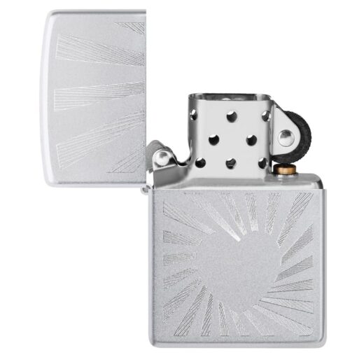 Zippo Love Radiates Engraved Satin Chrome - 46480 - Hình ảnh 4