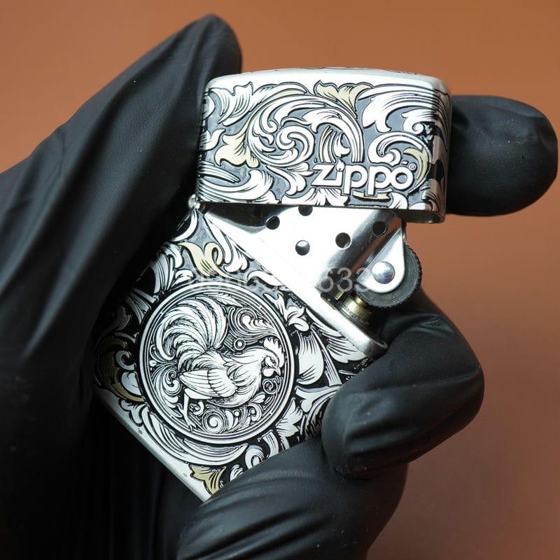 Zippo 12 con giáp cao cấp năm Dậu – Gà 12.10CC - Hình ảnh 2