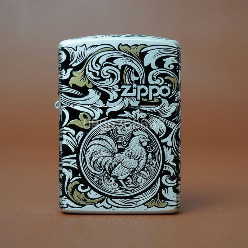 Zippo 12 con giáp cao cấp năm Dậu – Gà 12.10CC - Hình ảnh 3