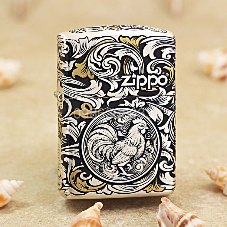Zippo 12 con giáp cao cấp năm Dậu – Gà 12.10CC