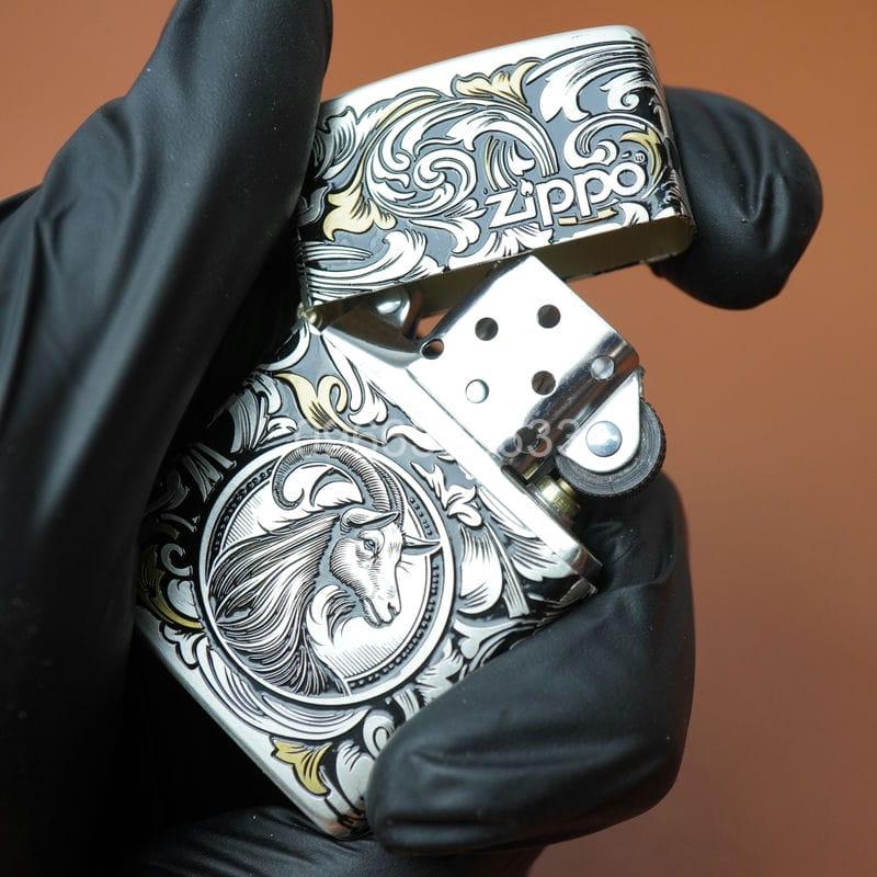 Zippo 12 con giáp cao cấp năm Mùi – Dê - Hình ảnh 2