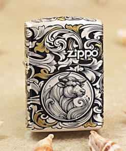 Zippo 12 con giáp cao cấp năm Sửu - Trâu 12.2CC