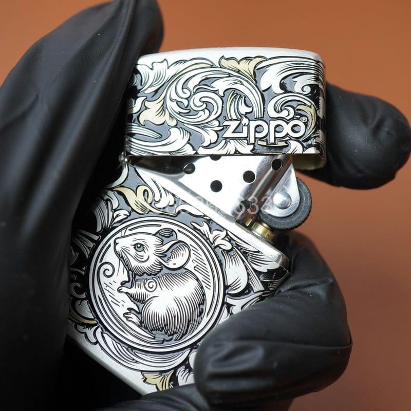 Zippo 12 con giáp cao cấp năm Tí – Chuột 12.1CC - Hình ảnh 2