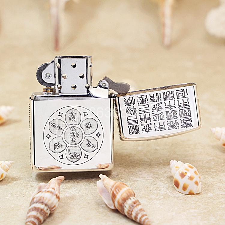 Zippo Bạc Nguyên Khối Khắc Phật Như Lai - STL01 - Hình ảnh 3