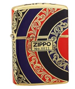 Zippo Gold-Accented Pattern and Rising Sun Ornate - OD11