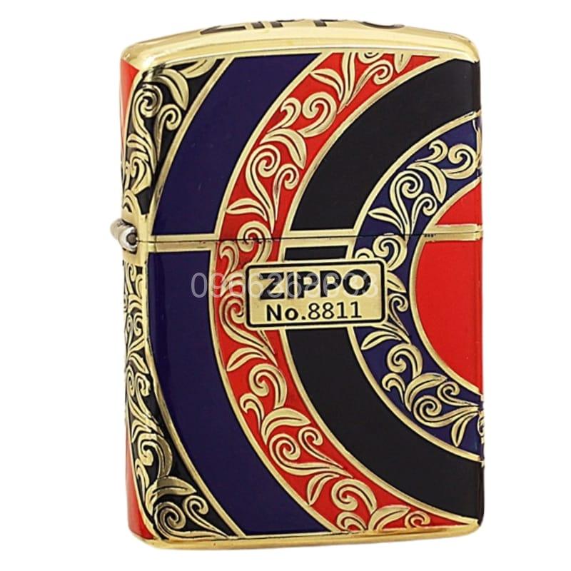 Zippo Gold-Accented Pattern and Rising Sun Ornate - OD11
