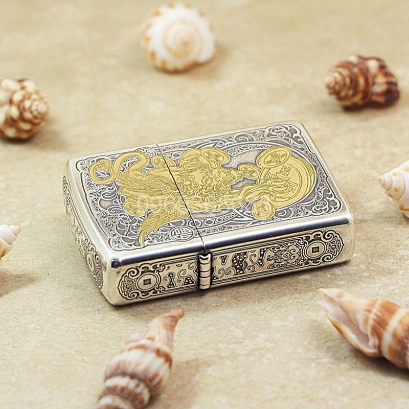 Zippo Silver Plated Two-Tone Lucky Pixiu - OD20 - Hình ảnh 6