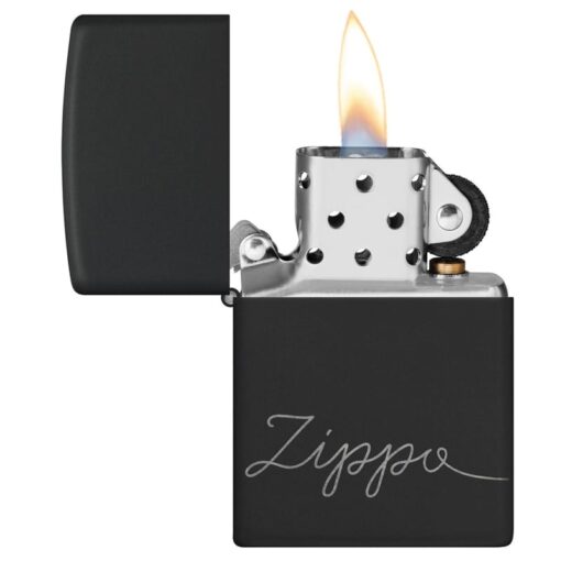 Zippo Cursive Zippo Design Black Matte - 48979 - Hình ảnh 9