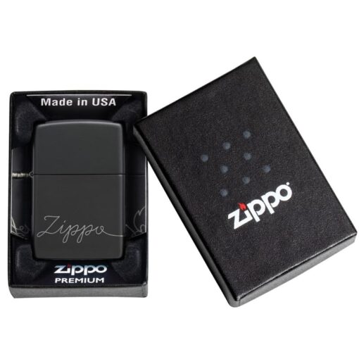 Zippo Cursive Zippo Design Black Matte - 48979 - Hình ảnh 11