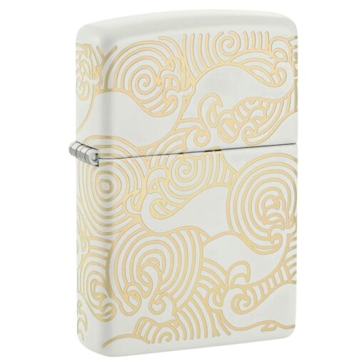 Zippo Waves Design Laser 360° White Matte - 48909