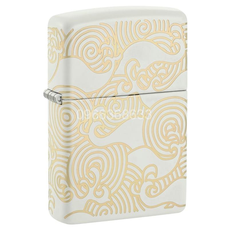 Zippo Waves Design Laser 360° White Matte - 48909