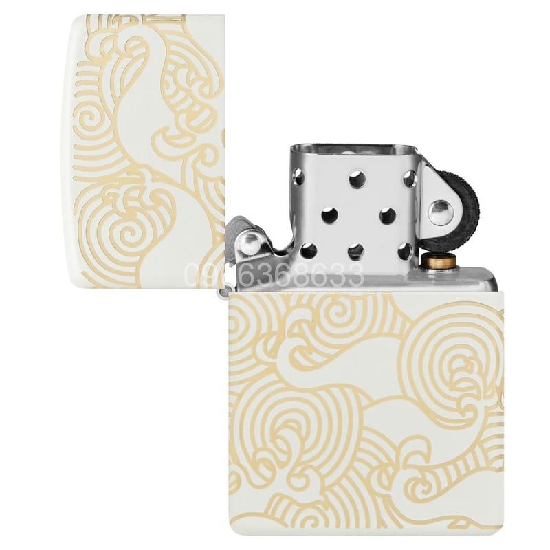 Zippo Waves Design Laser 360° White Matte - 48909 - Hình ảnh 8