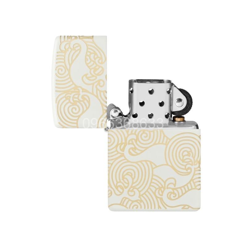 Zippo Waves Design Laser 360° White Matte - 48909 - Hình ảnh 2