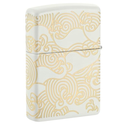 Zippo Waves Design Laser 360° White Matte - 48909 - Hình ảnh 3