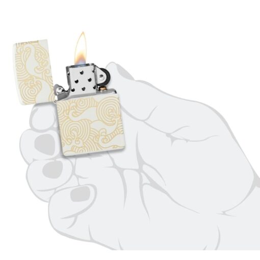 Zippo Waves Design Laser 360° White Matte - 48909 - Hình ảnh 10