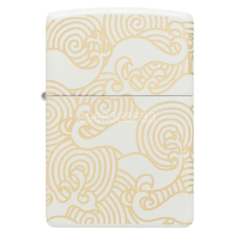 Zippo Waves Design Laser 360° White Matte - 48909 - Hình ảnh 4