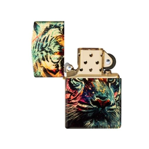 Zippo Painted Tiger 540 Tumbled Brass - 46145 - Hình ảnh 2