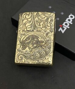 Zippo Brass 12 con giáp năm Sửu - Trâu