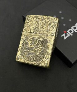 Zippo Brass 12 con giáp năm Dần - Hổ