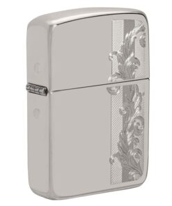 Zippo 1941 Replica Sterling Silver Herringbone Filigree Design - 49558