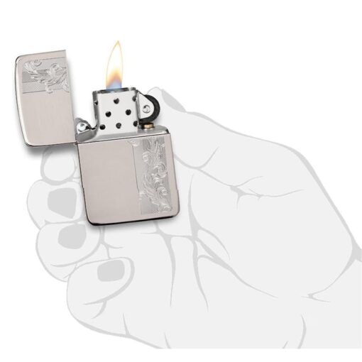 Zippo 1941 Replica Sterling Silver Herringbone Filigree Design - 49558 - Hình ảnh 7