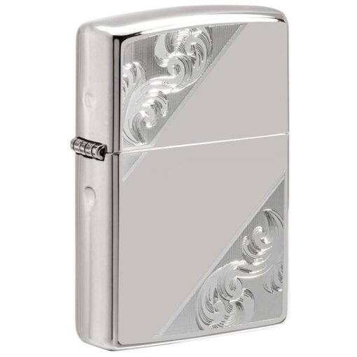 Zippo Sterling Silver Diagonal Filigree Design - 49479