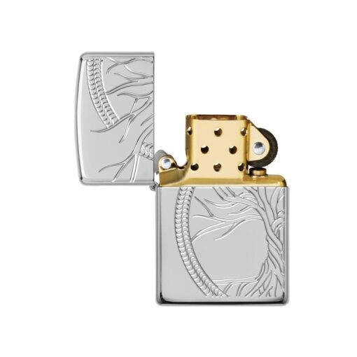 Zippo Armor Sterling Silver Tree of Life Design - 49552 - Hình ảnh 2