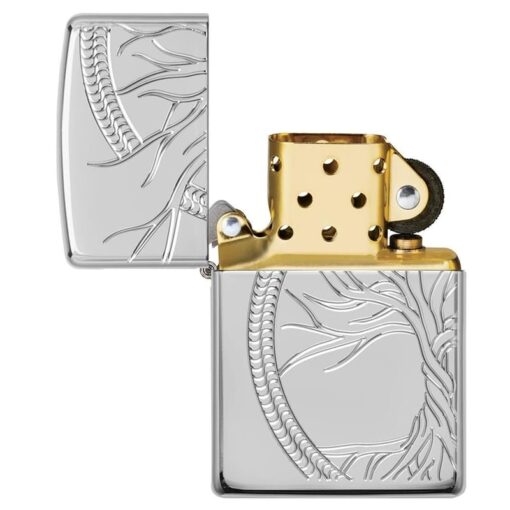 Zippo Armor Sterling Silver Tree of Life Design - 49552 - Hình ảnh 8