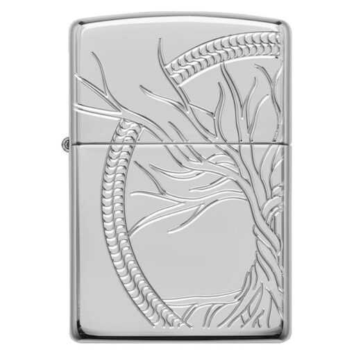 Zippo Armor Sterling Silver Tree of Life Design - 49552 - Hình ảnh 4