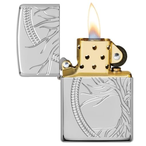Zippo Armor Sterling Silver Tree of Life Design - 49552 - Hình ảnh 9